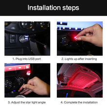 Load image into Gallery viewer, USB Car Ceiling Star Projector LED