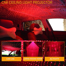 Load image into Gallery viewer, USB Car Ceiling Star Projector LED