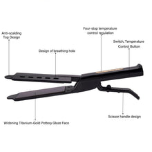 Load image into Gallery viewer, Professional Steaming Flat Iron Hair Straightener
